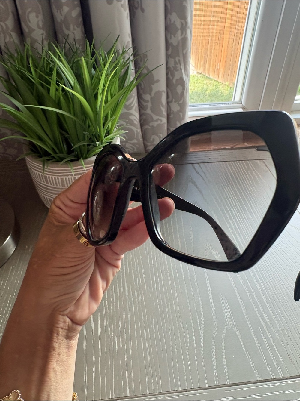 Prada Black Oversized Cat-Eye Sunglasses - Women - Picture 8 of 15